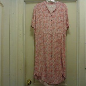 SOFT GIRL COQUETTE LOU GREY RAYON COUNTRY TINY FLOWERS DRESS M